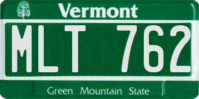 VT license plate MLT762