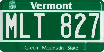 VT license plate MLT827