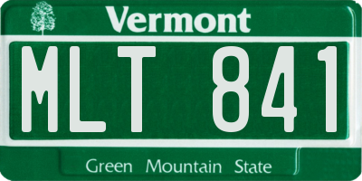 VT license plate MLT841