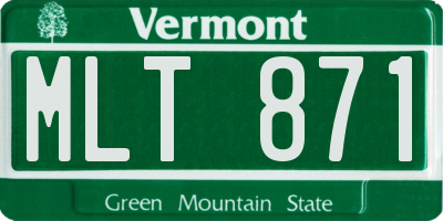 VT license plate MLT871