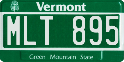 VT license plate MLT895