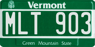 VT license plate MLT903