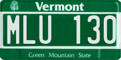 VT license plate MLU130