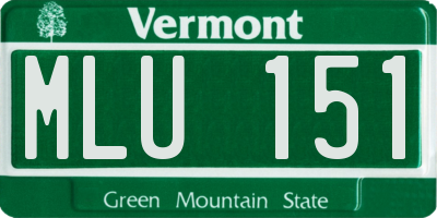VT license plate MLU151