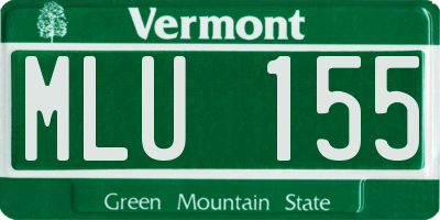 VT license plate MLU155