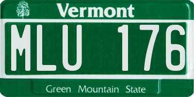 VT license plate MLU176