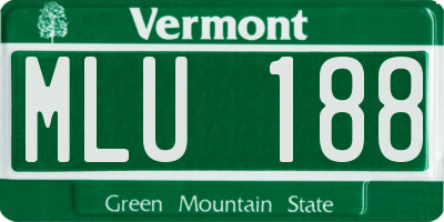 VT license plate MLU188