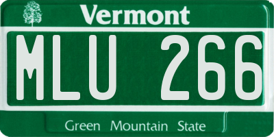 VT license plate MLU266