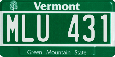 VT license plate MLU431