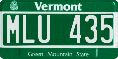 VT license plate MLU435