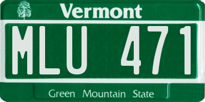 VT license plate MLU471