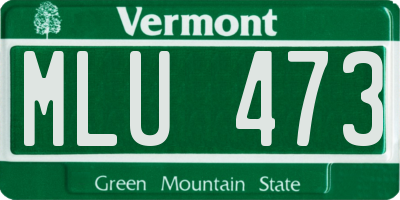 VT license plate MLU473