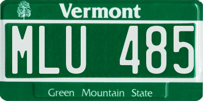 VT license plate MLU485
