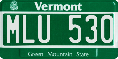 VT license plate MLU530