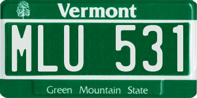 VT license plate MLU531