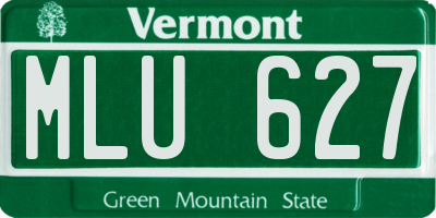 VT license plate MLU627