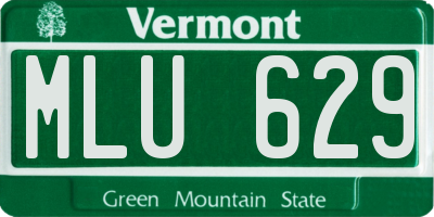 VT license plate MLU629