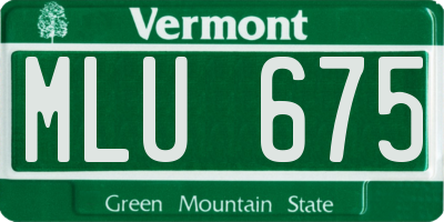 VT license plate MLU675