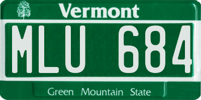 VT license plate MLU684