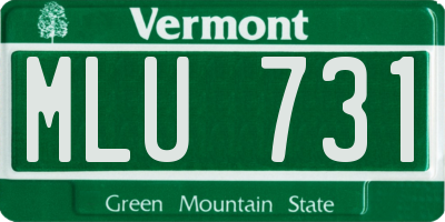 VT license plate MLU731