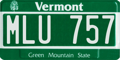VT license plate MLU757