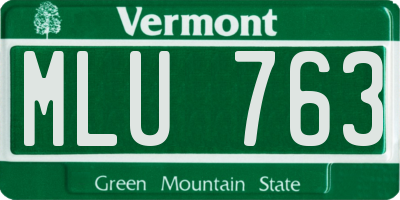VT license plate MLU763