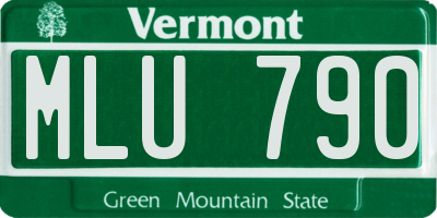 VT license plate MLU790