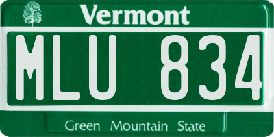 VT license plate MLU834