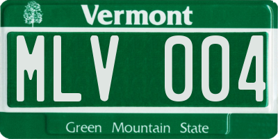 VT license plate MLV004