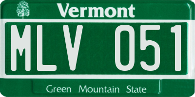 VT license plate MLV051