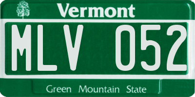 VT license plate MLV052