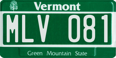 VT license plate MLV081