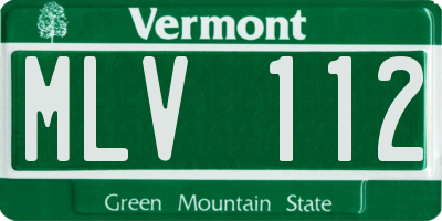 VT license plate MLV112