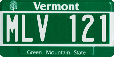 VT license plate MLV121