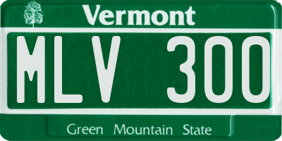 VT license plate MLV300