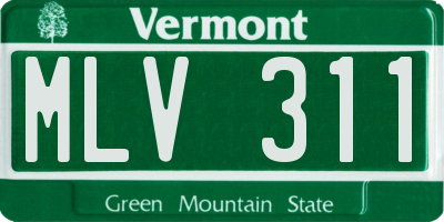 VT license plate MLV311