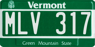 VT license plate MLV317