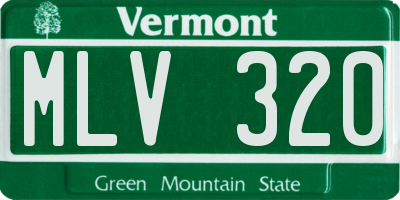 VT license plate MLV320