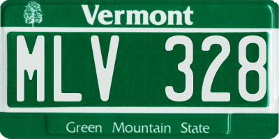 VT license plate MLV328