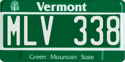 VT license plate MLV338