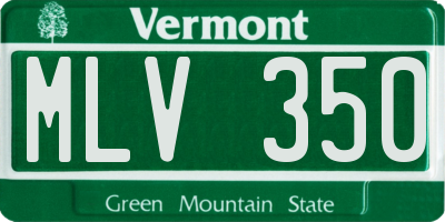 VT license plate MLV350