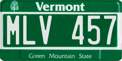 VT license plate MLV457