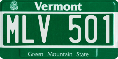 VT license plate MLV501