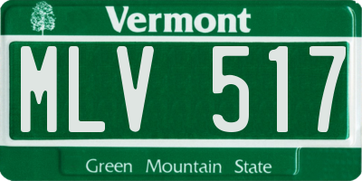 VT license plate MLV517