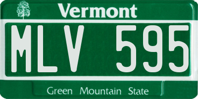 VT license plate MLV595