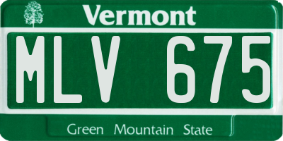 VT license plate MLV675
