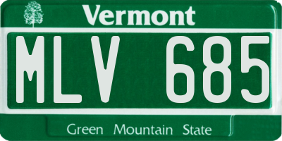 VT license plate MLV685