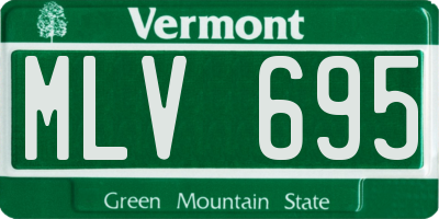 VT license plate MLV695