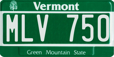 VT license plate MLV750