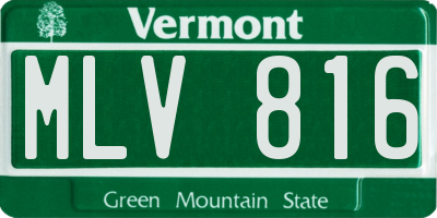 VT license plate MLV816